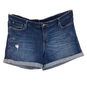 Gap 18 Sexy Boyfriend Rolled Cuff Distressed Jean Shorts
